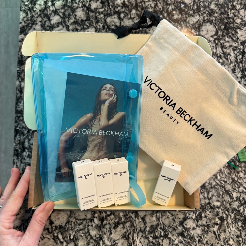 Victoria Beckham Beauty Collection with Blue Pouch